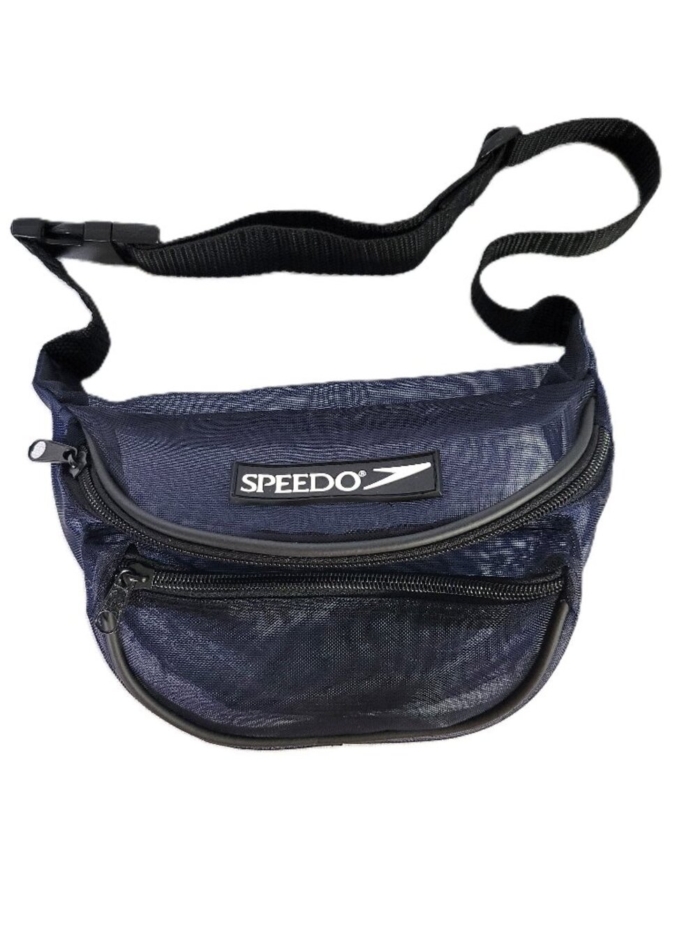 Vintage Speedo Mesh Fanny Pack Navy Blue Waist Bag Festival Beach